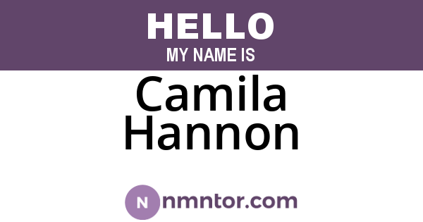 Camila Hannon