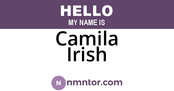Camila Irish
