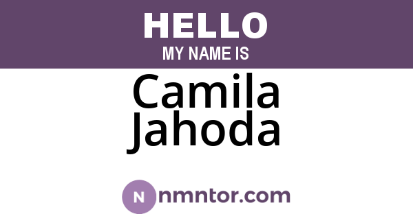 Camila Jahoda