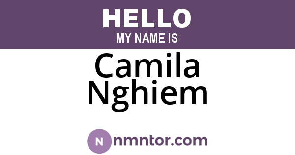 Camila Nghiem