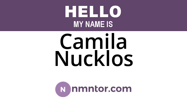 Camila Nucklos