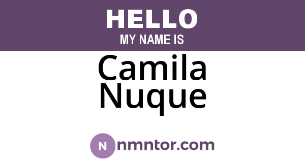 Camila Nuque