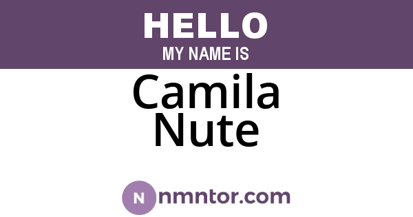 Camila Nute