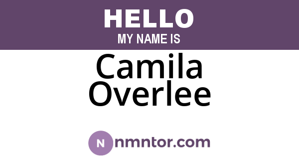 Camila Overlee
