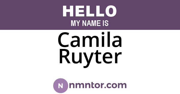 Camila Ruyter