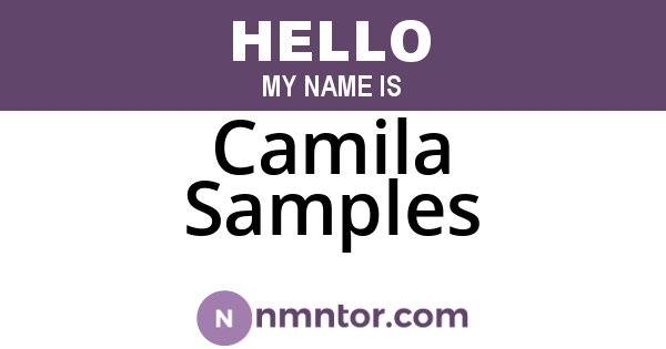 Camila Samples