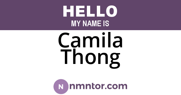Camila Thong