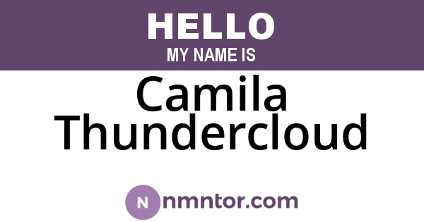 Camila Thundercloud