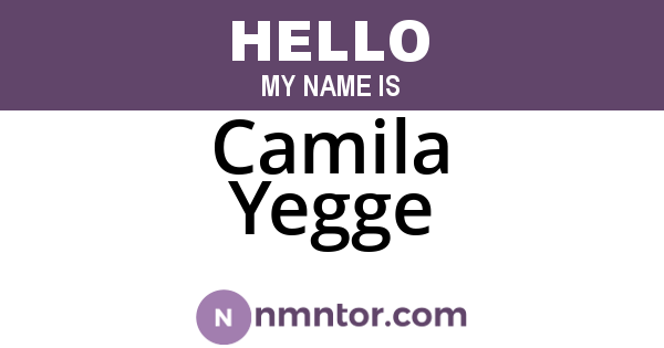 Camila Yegge