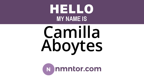 Camilla Aboytes