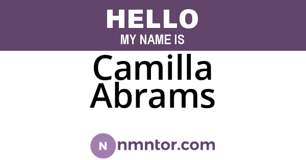 Camilla Abrams