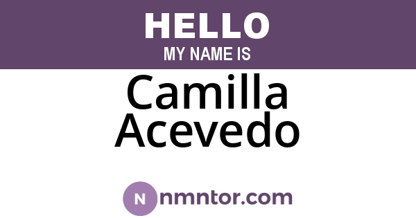 Camilla Acevedo