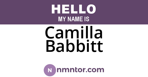 Camilla Babbitt