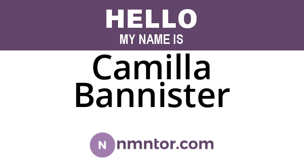 Camilla Bannister