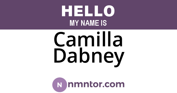 Camilla Dabney
