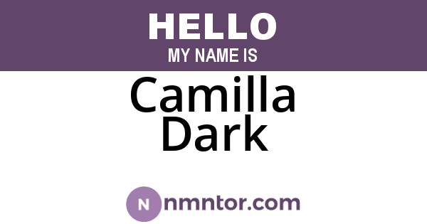 Camilla Dark
