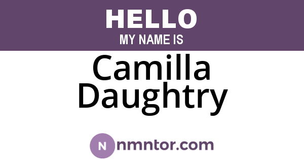 Camilla Daughtry