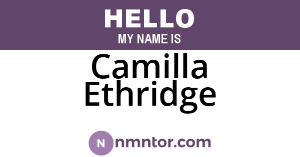Camilla Ethridge
