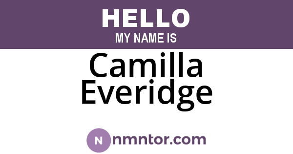 Camilla Everidge