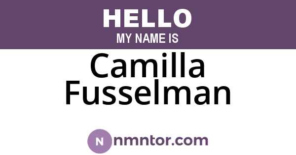 Camilla Fusselman