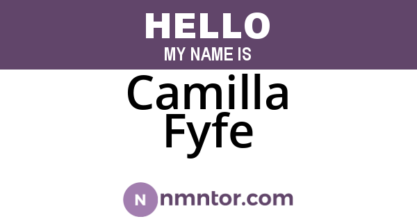 Camilla Fyfe