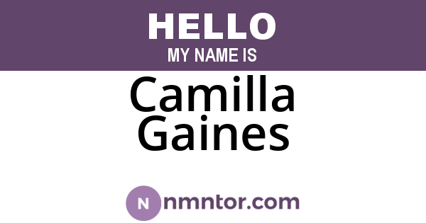 Camilla Gaines