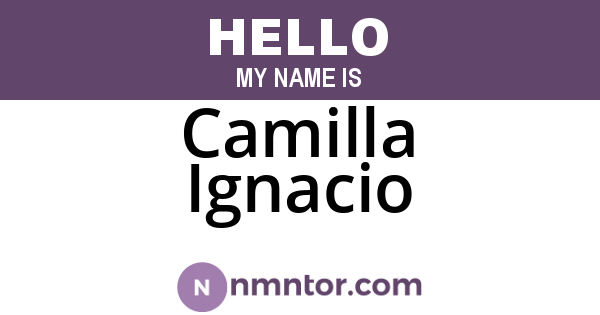 Camilla Ignacio
