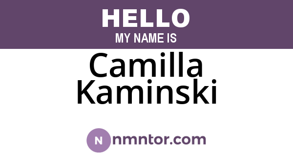 Camilla Kaminski