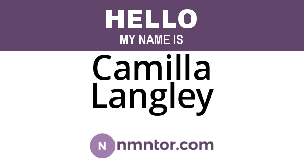 Camilla Langley