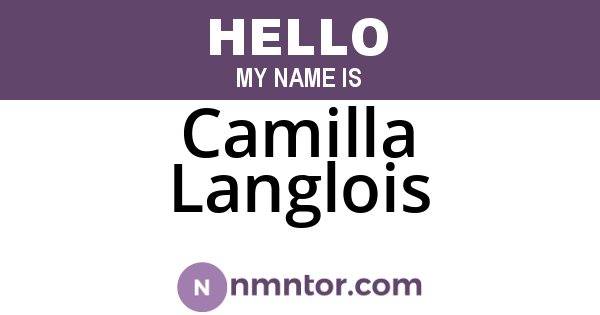 Camilla Langlois