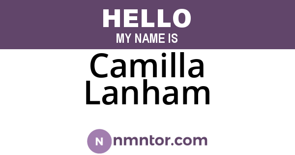 Camilla Lanham