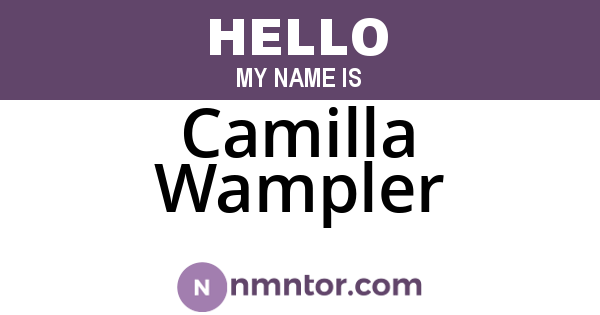 Camilla Wampler