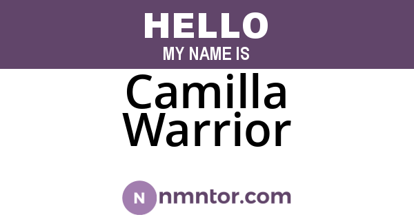 Camilla Warrior