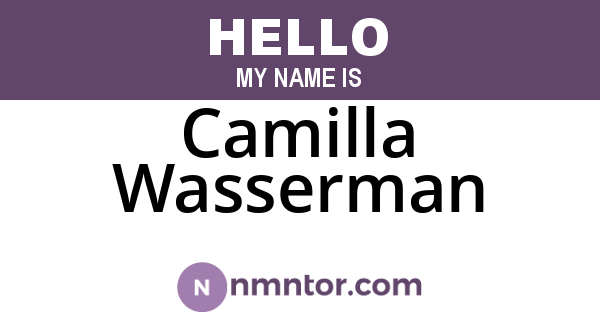 Camilla Wasserman