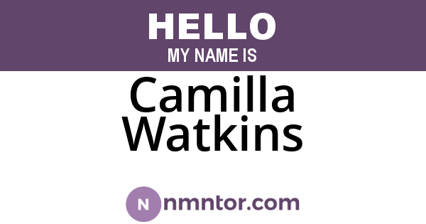 Camilla Watkins