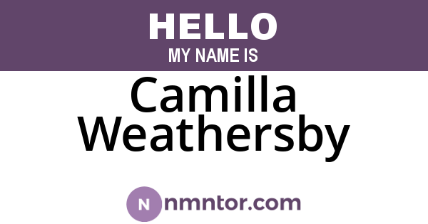 Camilla Weathersby