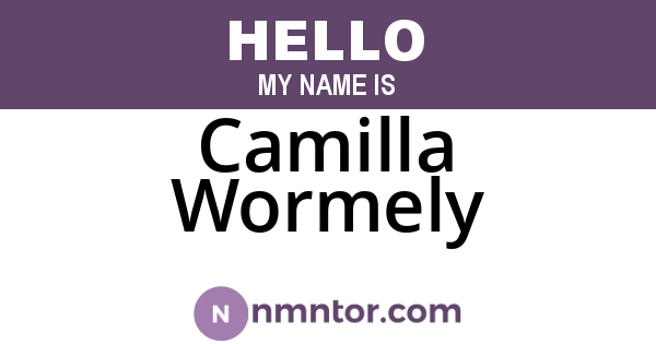 Camilla Wormely