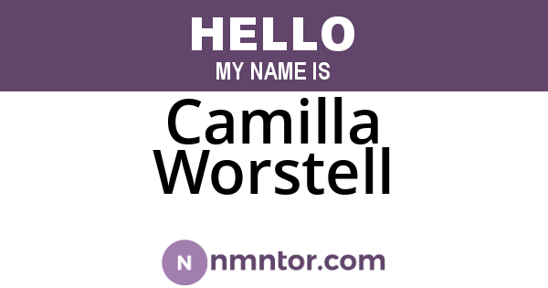 Camilla Worstell