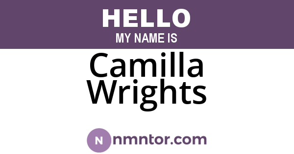 Camilla Wrights