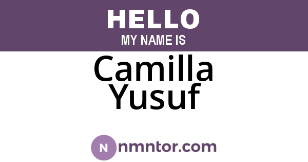 Camilla Yusuf