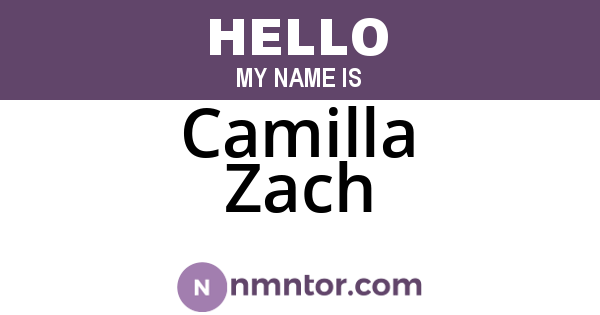 Camilla Zach