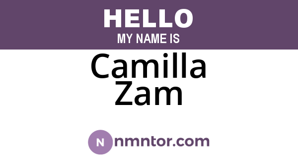 Camilla Zam