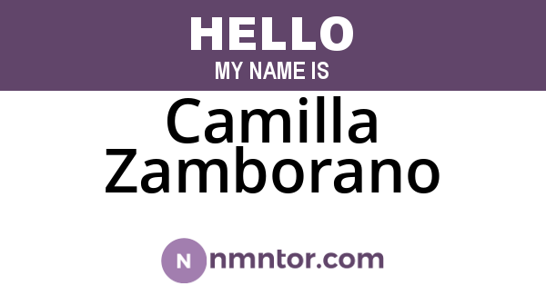 Camilla Zamborano