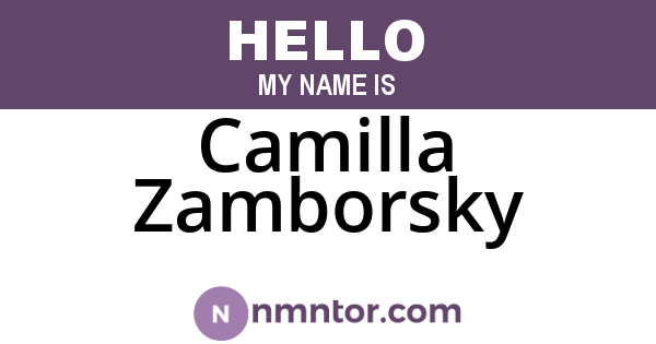Camilla Zamborsky