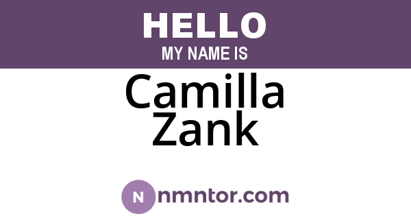 Camilla Zank