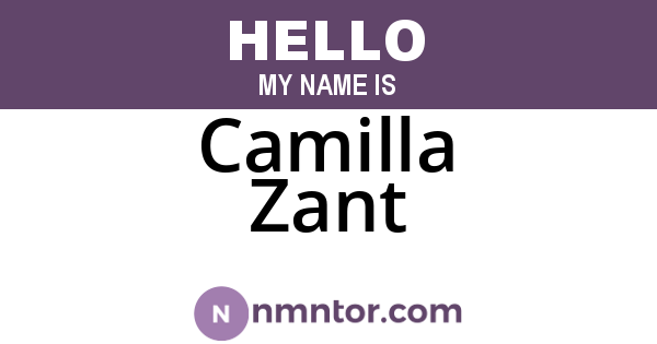 Camilla Zant