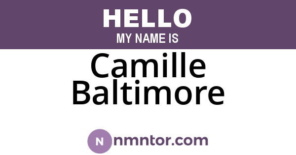Camille Baltimore