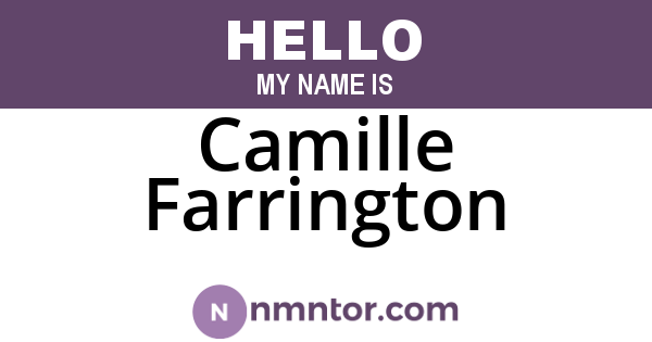 Camille Farrington
