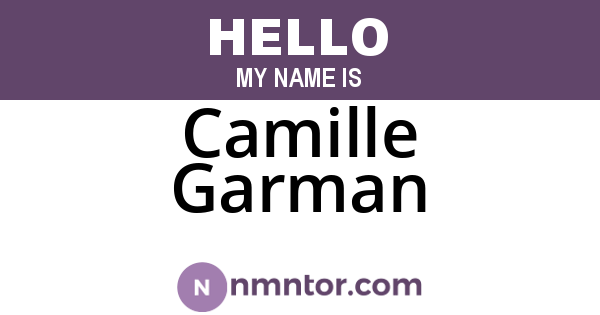 Camille Garman