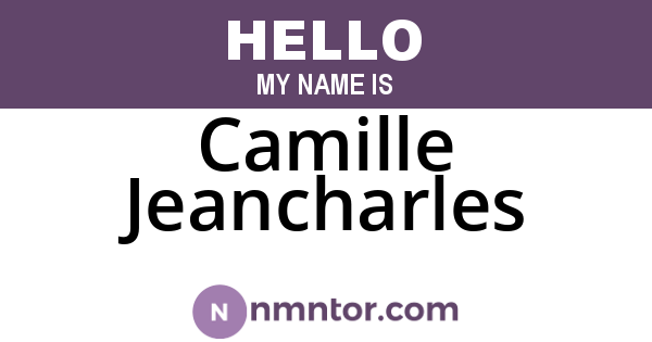 Camille Jeancharles